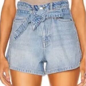 Marissa Webb Blue Jean Shorts with Paper Bag Waist Size 29 NWT